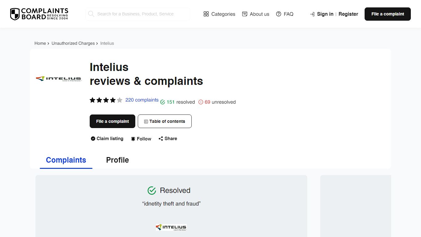 Intelius: Reviews, Complaints, Customer Claims